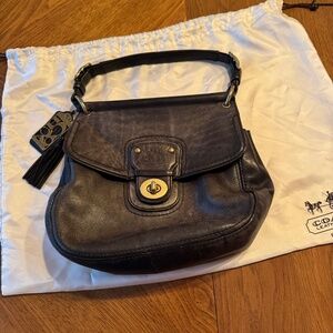 Coach black leather Willis Legacy 70th Anniversary limited edition bag.